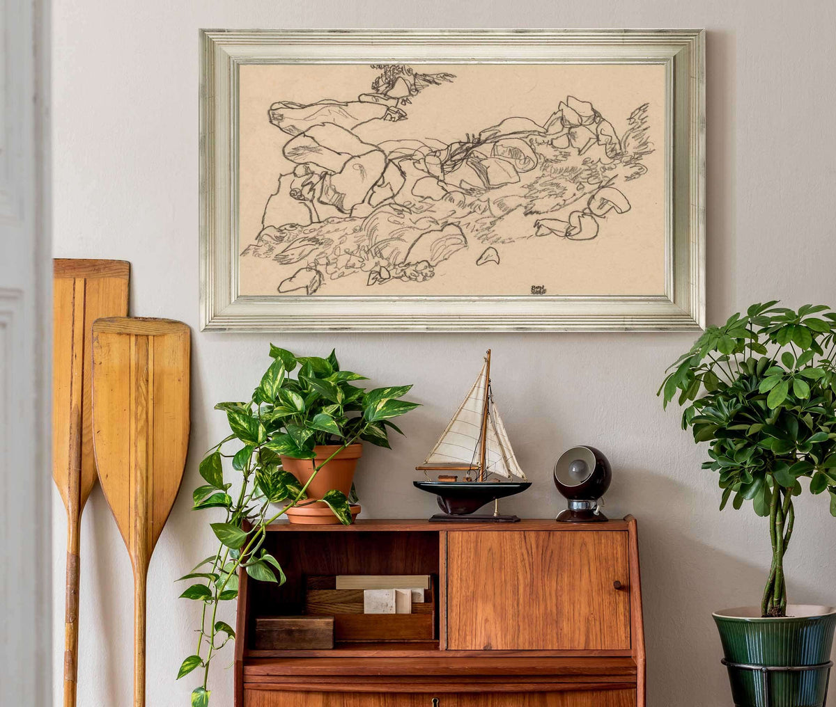 Mountain Stream by Egon Schiele