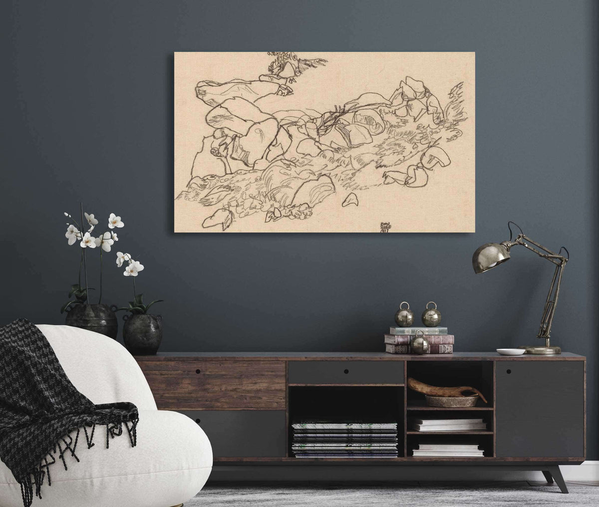 Mountain Stream by Egon Schiele