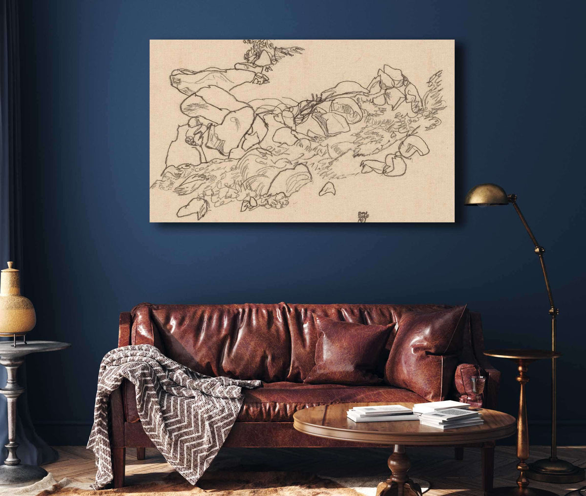 Mountain Stream by Egon Schiele