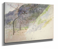 Mountainous Landscape With Budding Trees by Edwin Austin Abbey