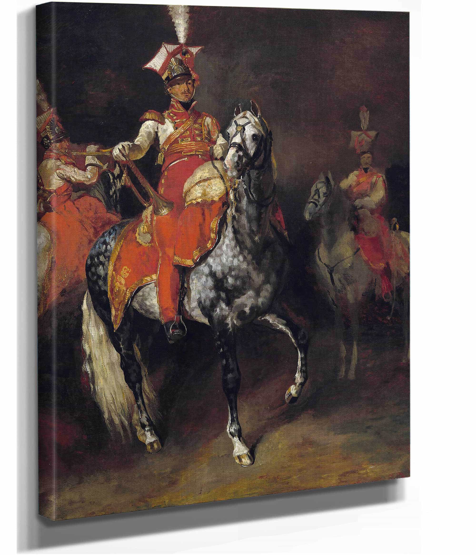 Mounted Trumpeters Of Napoleons Imperial Guard by Theodore Gericault