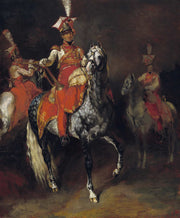 Mounted Trumpeters Of Napoleons Imperial Guard by Theodore Gericault