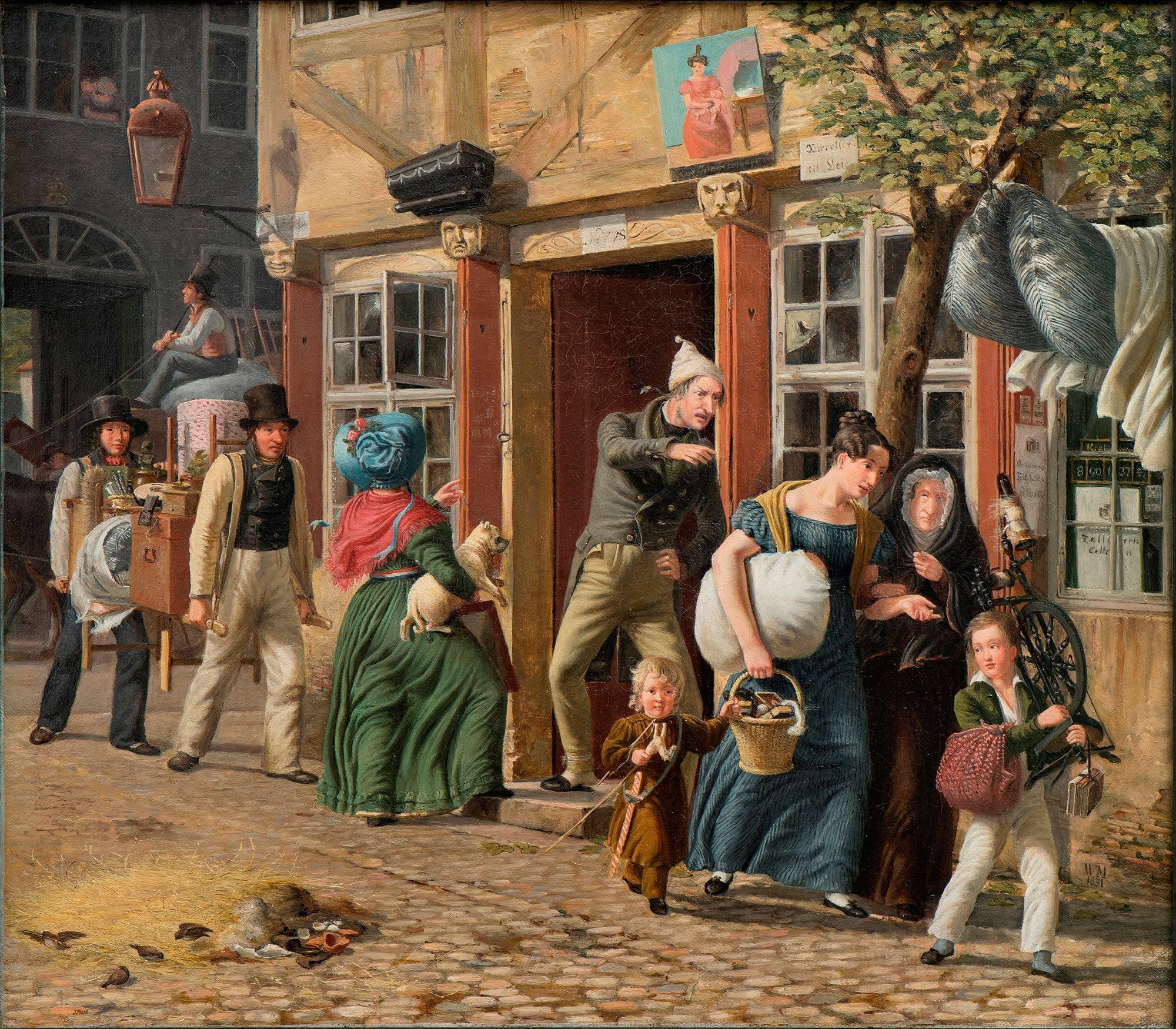 Moving Day Scene by Wilhelm Marstrand