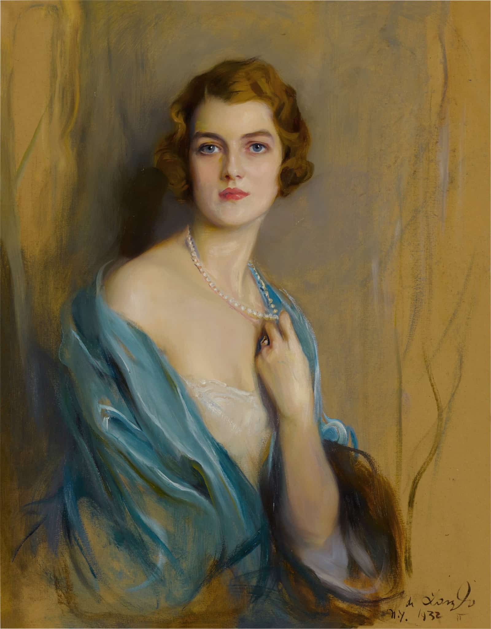 Mrs William Burden A M Nee Margaret Livingston Partridge by Philip Alexius De Laszlo