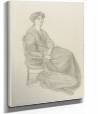 Mrs William Morris Seated In Chair by Dante Gabriel Rossetti