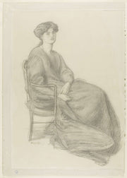 Mrs William Morris Seated In Chair by Dante Gabriel Rossetti