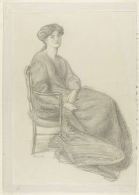 Mrs William Morris Seated In Chair by Dante Gabriel Rossetti