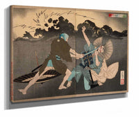 Murai Choan Killing His Younger Brother At The Crossroads by Tsukioka Yoshitoshi