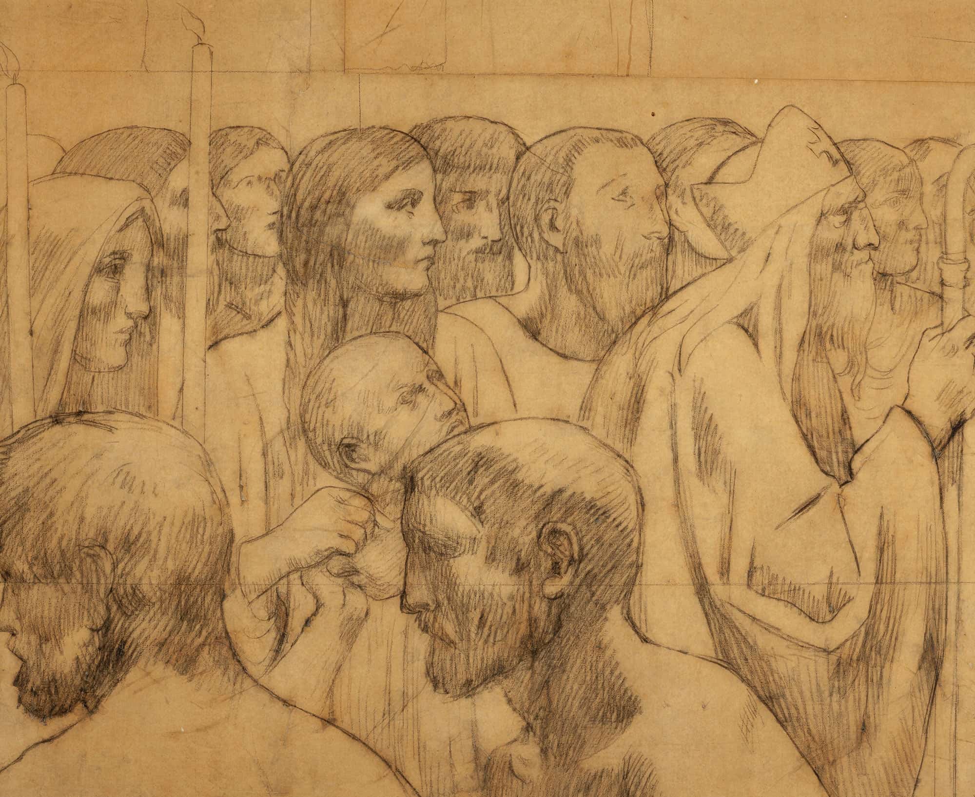 Mural Study For Fresco Of St Genevieve by Pierre Puvis De Chavannes