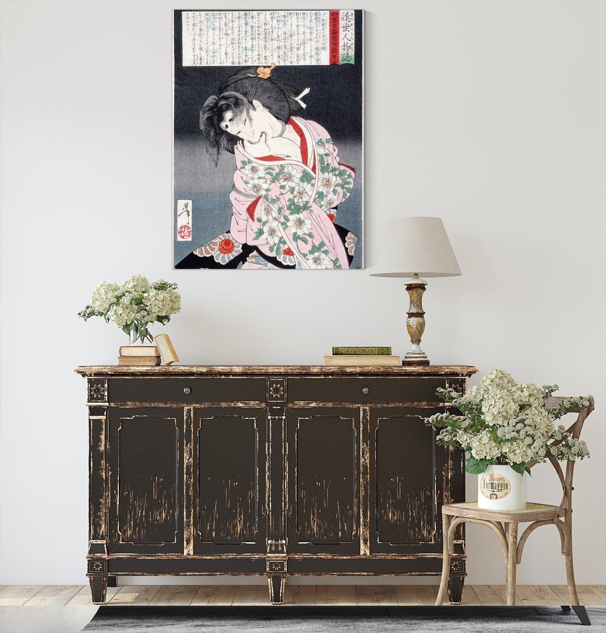 Muraoka Of The Konoe Clan Bound With Rope by Tsukioka Yoshitoshi