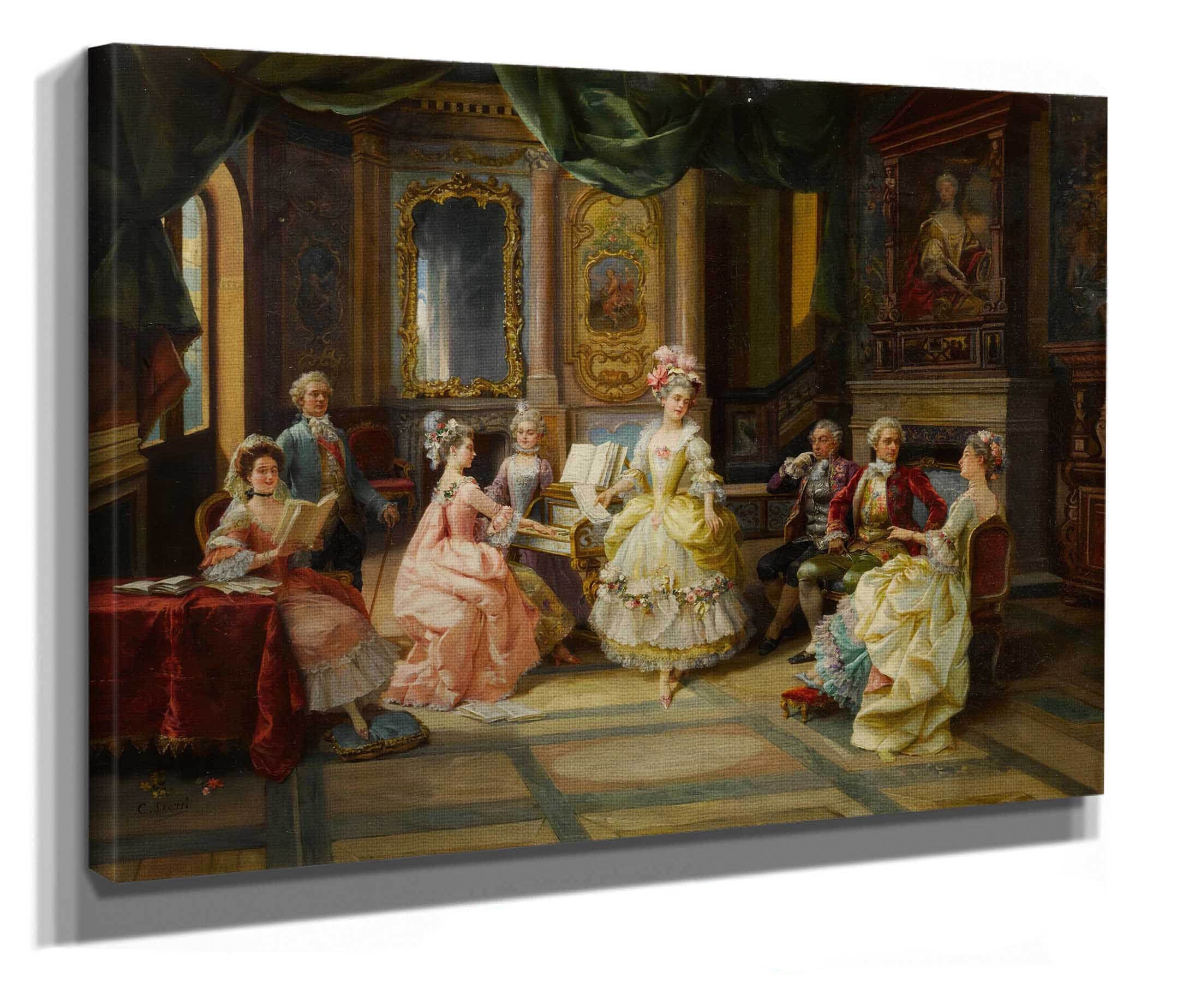 Music In The Parlor by Cesare Auguste Detti