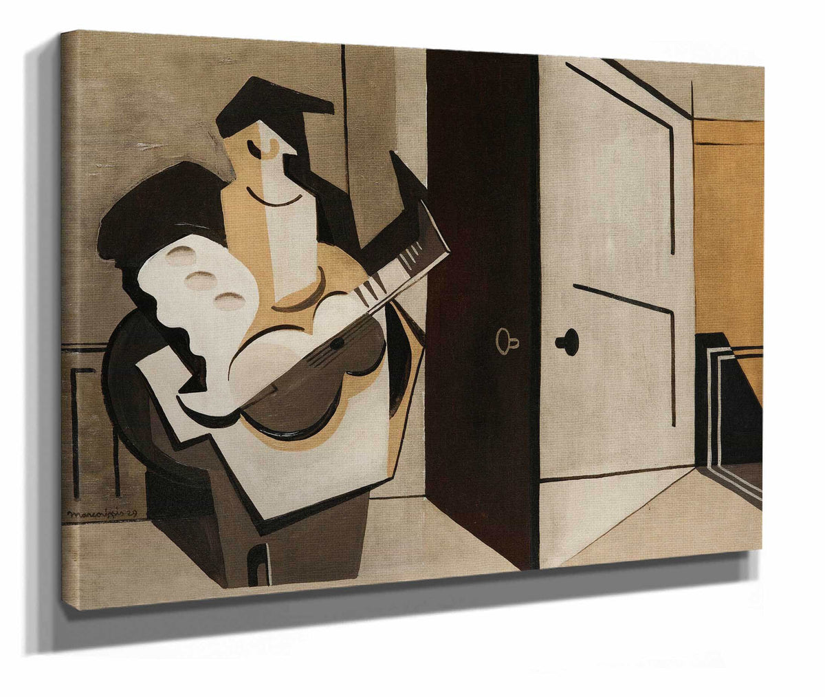 Musicien Dans Un Interieur by Louis Marcoussis