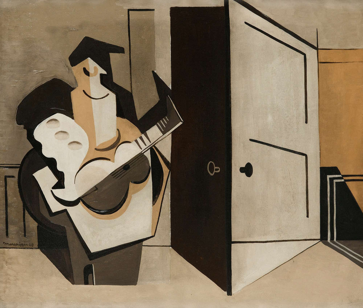Musicien Dans Un Interieur by Louis Marcoussis