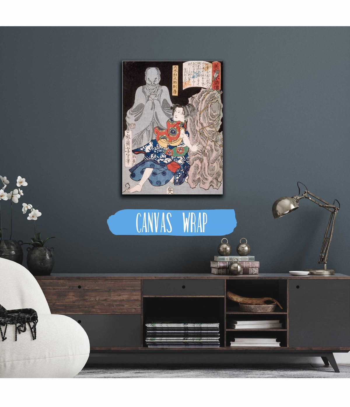 Mutsuki Suginosuke Norifusa With A Ghost by Tsukioka Yoshitoshi