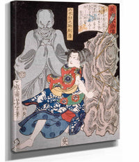 Mutsuki Suginosuke Norifusa With A Ghost by Tsukioka Yoshitoshi