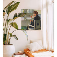 Mutter Und Kind Bei Tisch Beim Fruhstuck by Carl Moll