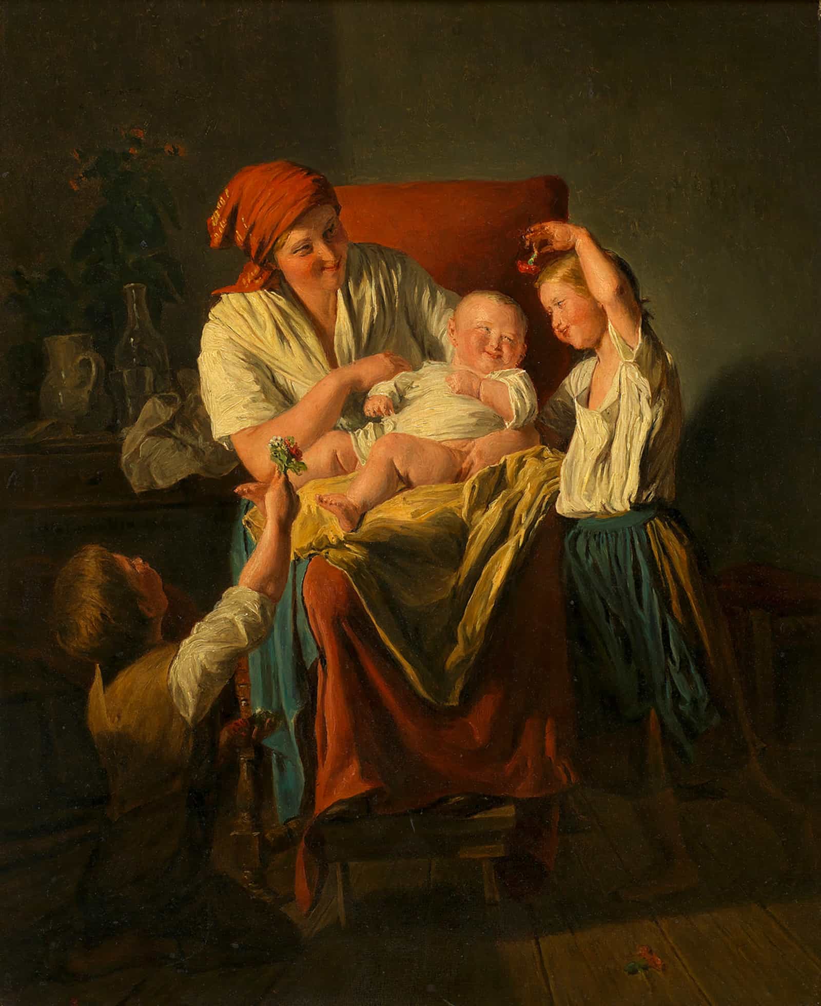 Muttergluck by Ferdinand Georg Waldmuller