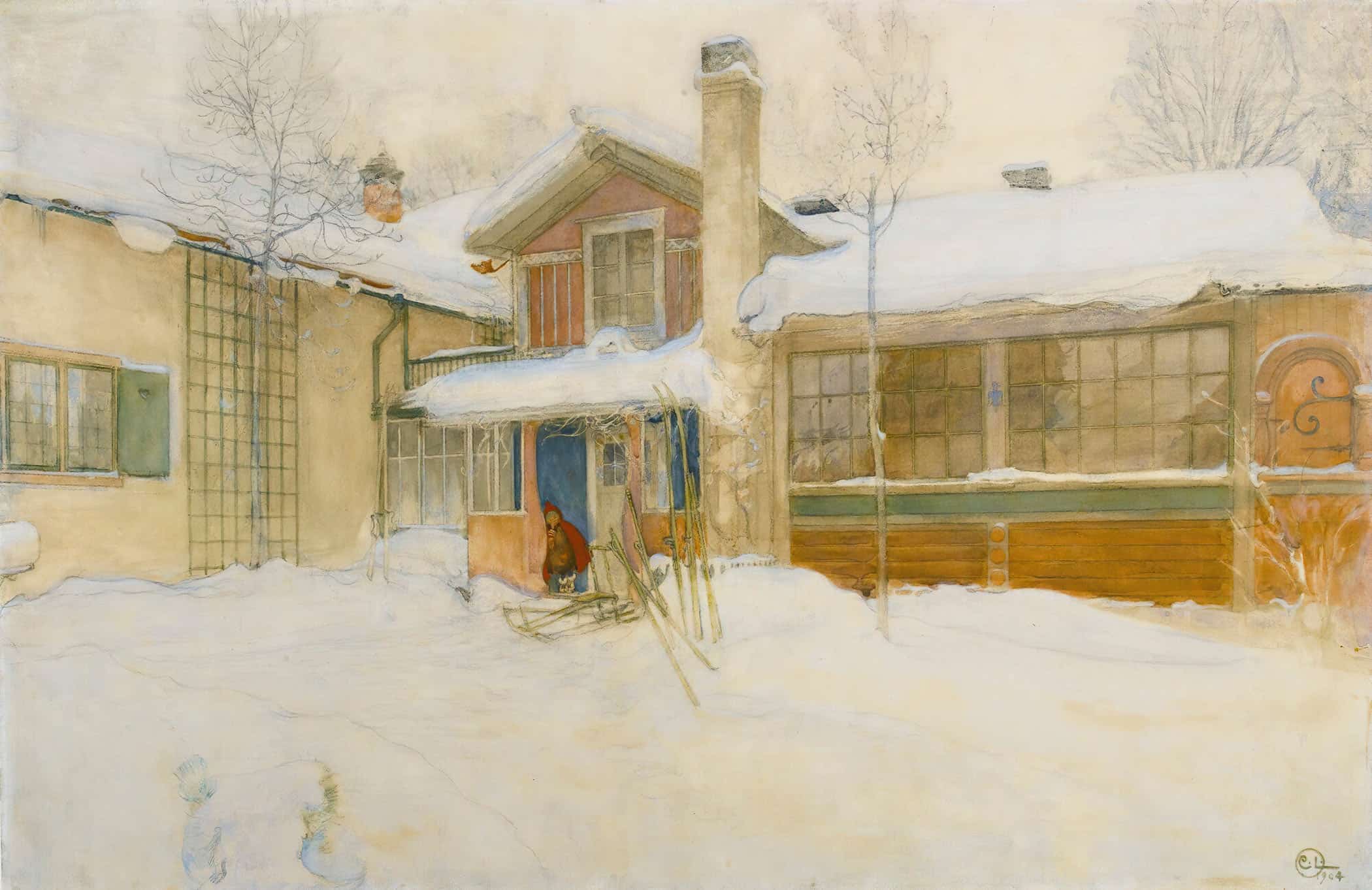 My Country Cottage In Winter Sundborn by Carl Larsson