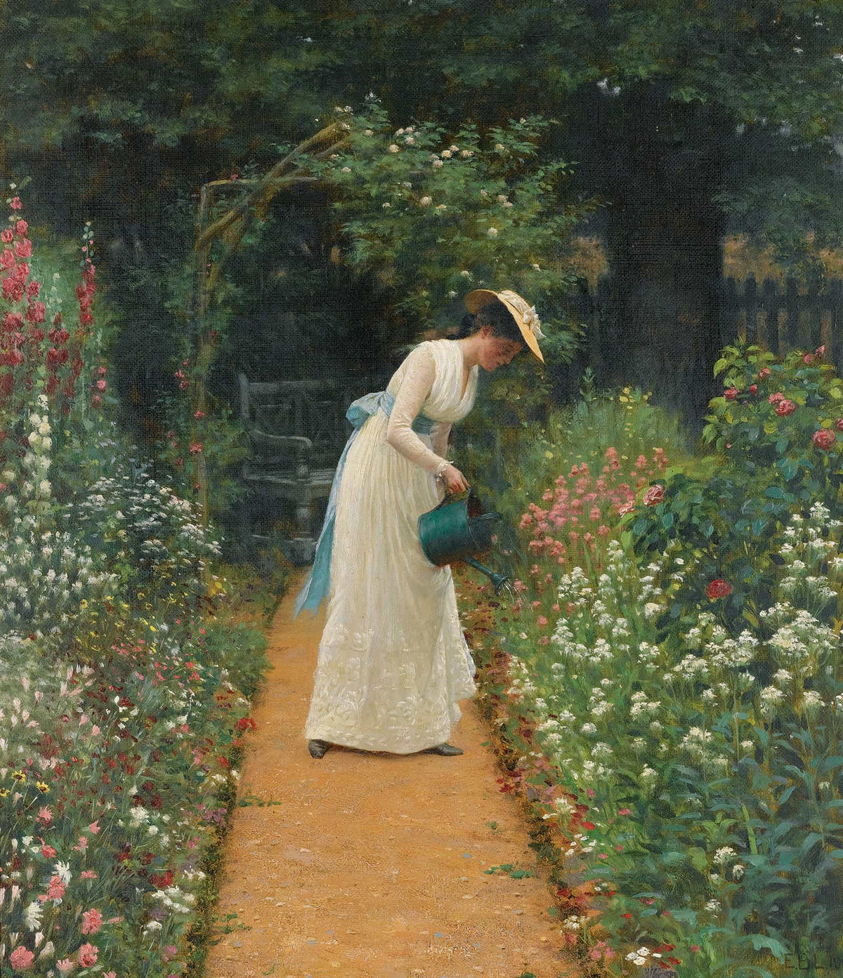 My Ladys Garden by Edmund Blair Leighton