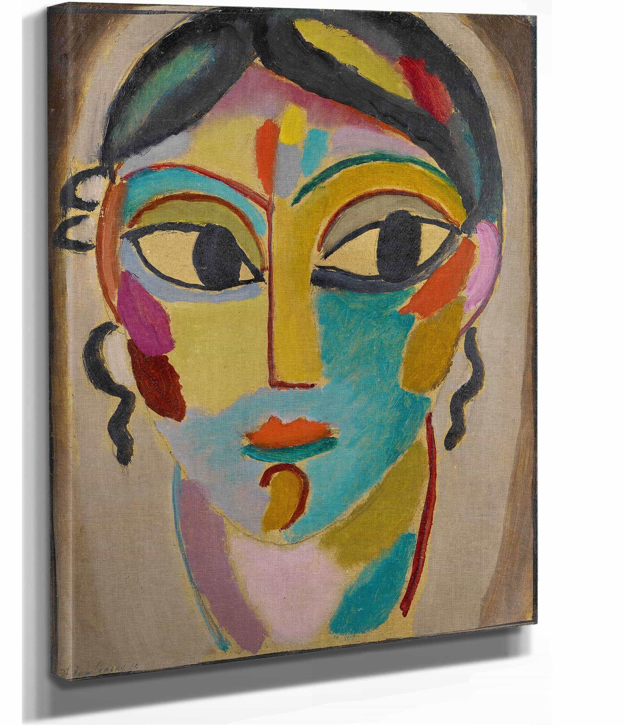 Mystical Head Head Of A Girl Frontal by Alexej Von Jawlensky
