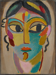 Mystical Head Head Of A Girl Frontal by Alexej Von Jawlensky