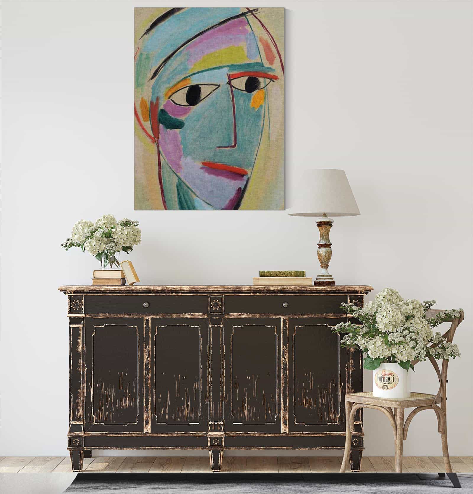 Mystical Head Three Quarter Profile by Alexej Von Jawlensky