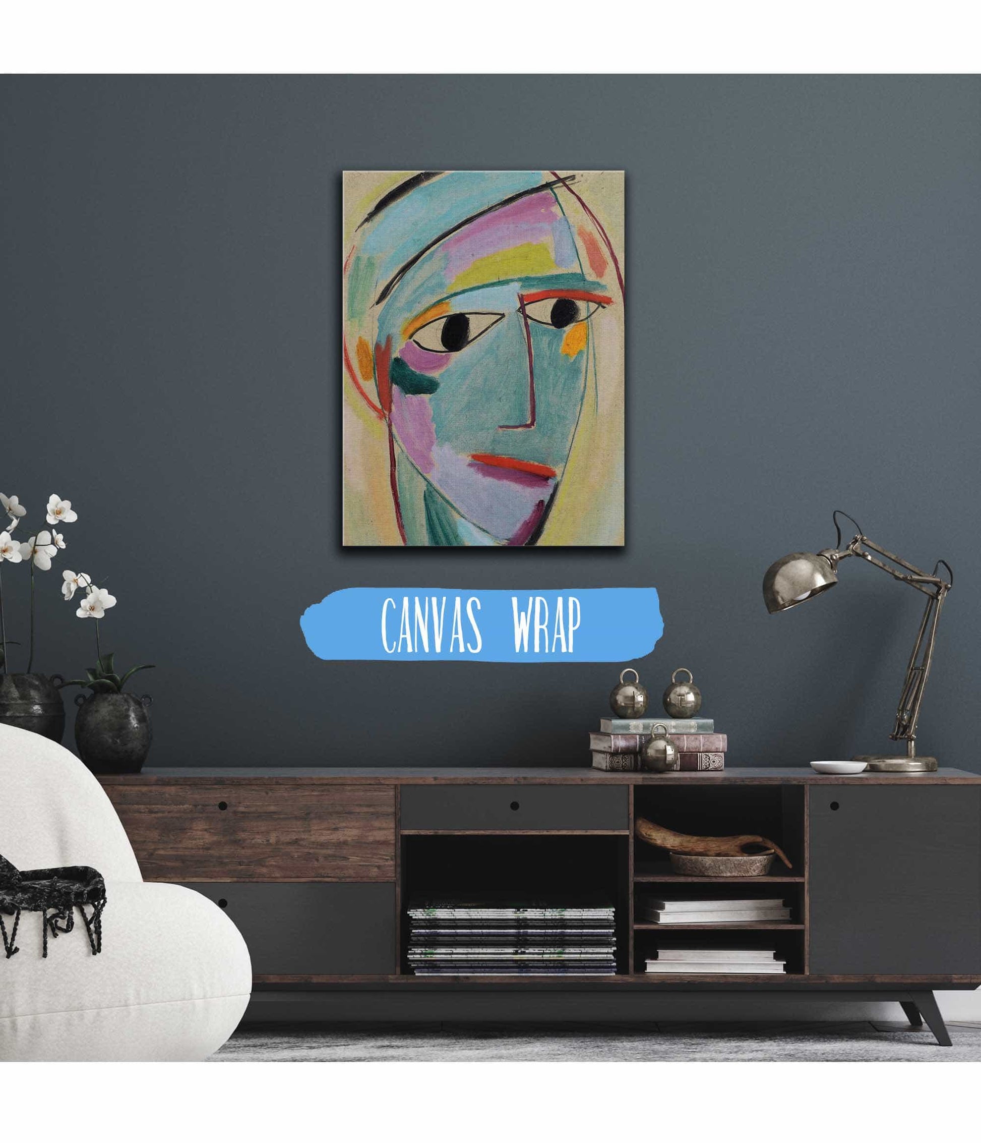 Mystical Head Three Quarter Profile by Alexej Von Jawlensky