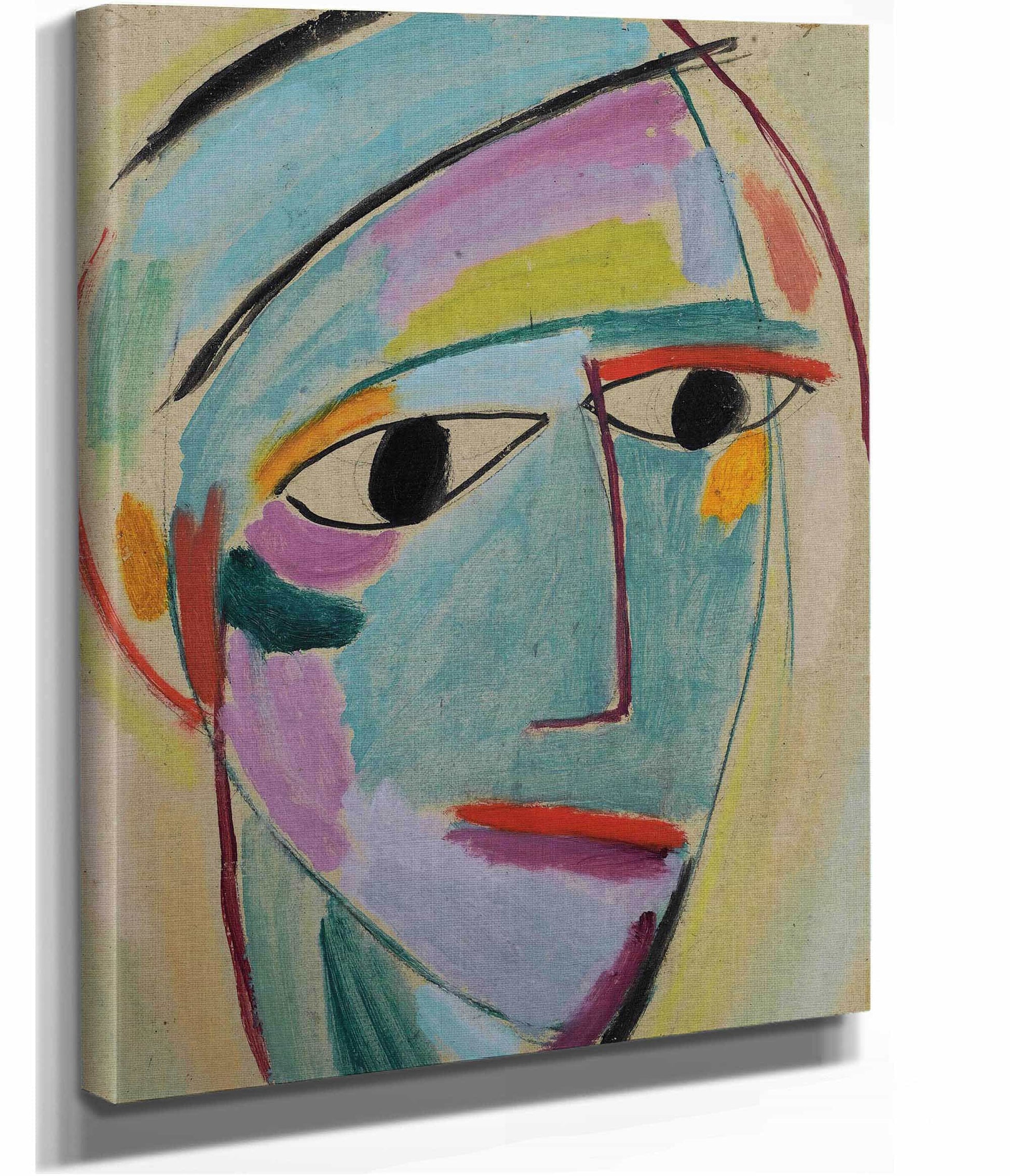 Mystical Head Three Quarter Profile by Alexej Von Jawlensky