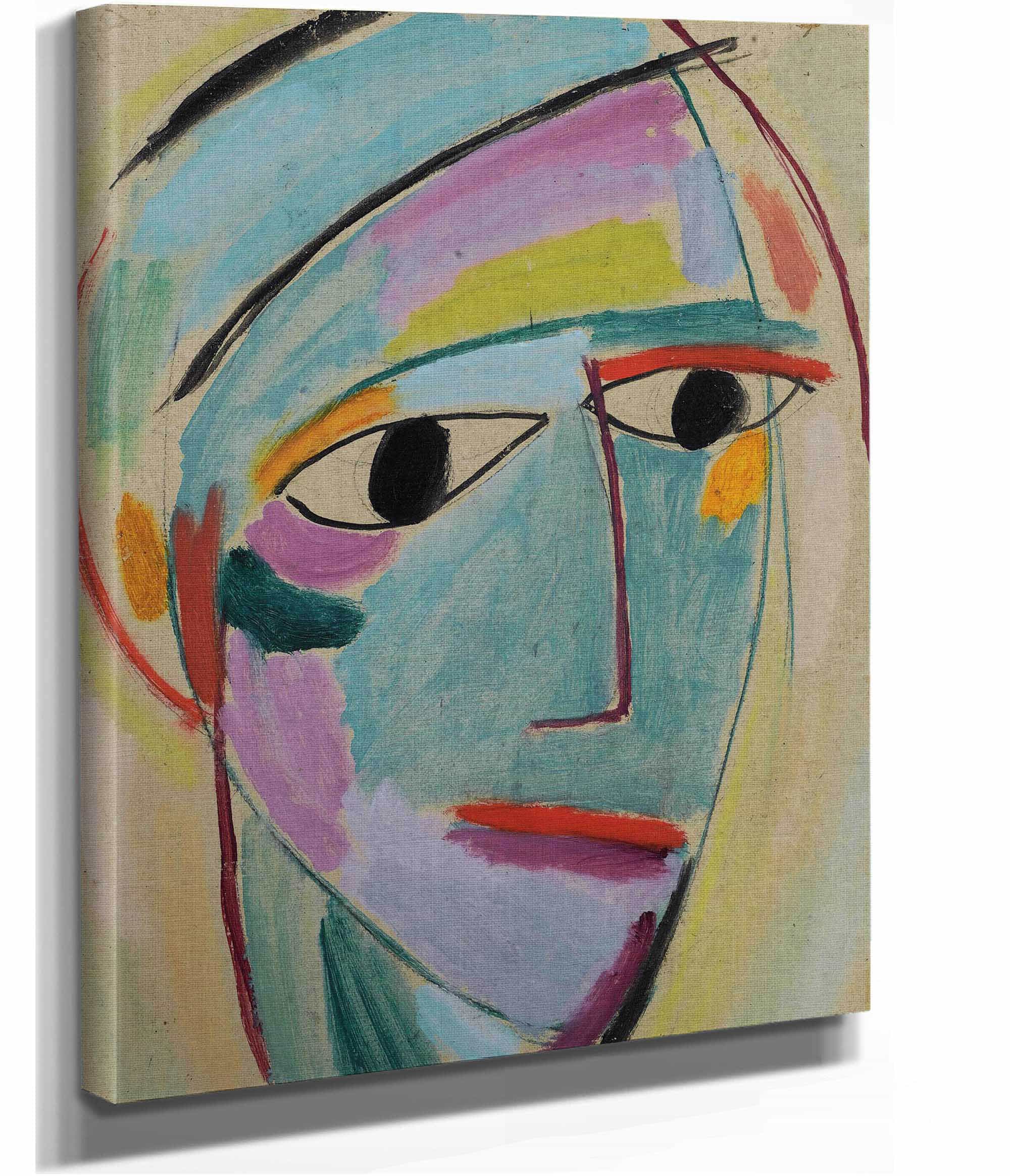 Mystical Head Three Quarter Profile by Alexej Von Jawlensky