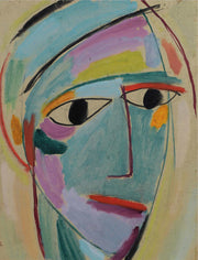 Mystical Head Three Quarter Profile by Alexej Von Jawlensky