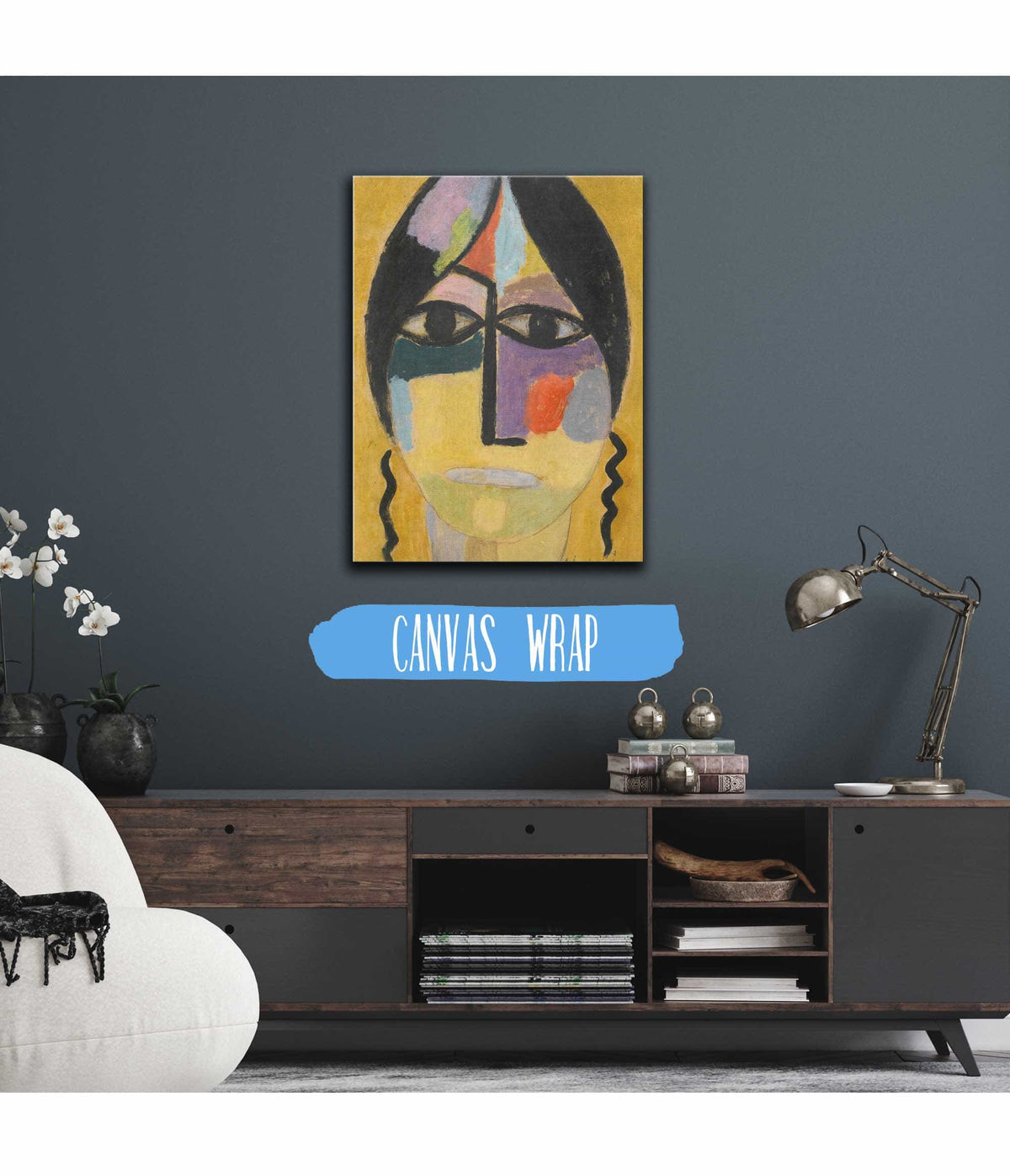 Mystischer Kopf Rabenflugel Iv Mystical Head Ravens Wing Iv by Alexej Von Jawlensky