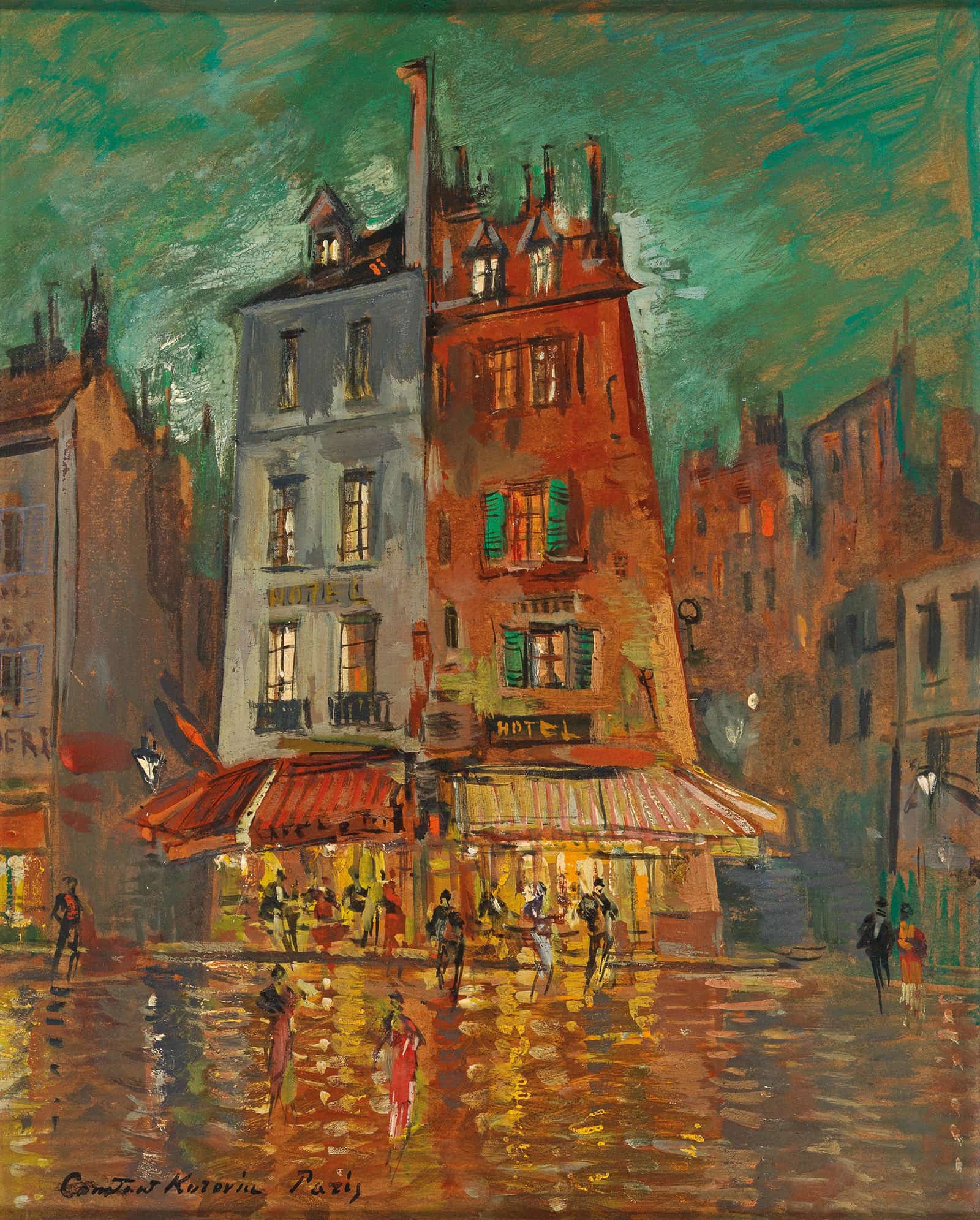 Nachtliches Paris by Konstantin Alexeevich Korovin
