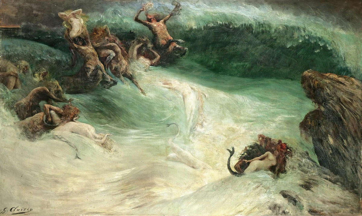 Naiades Et Centaures Dans Les Vagues by Georges Jules Victor Clairin