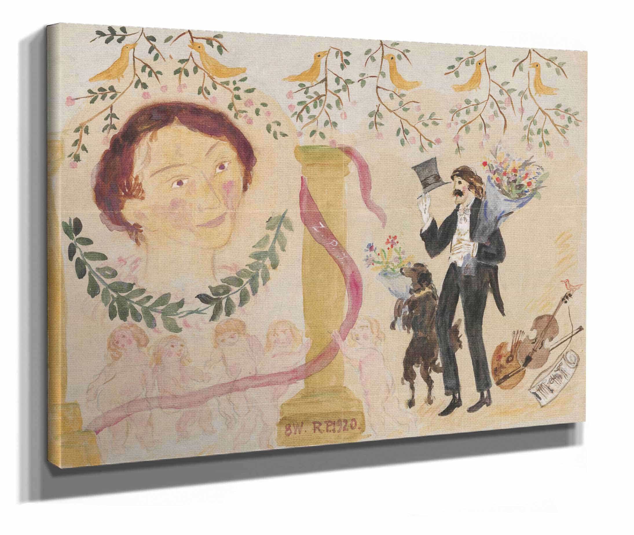 Name Day Card For Maria Mickiewiczowna by Tadeusz Makowski