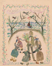 Name Day Card For Maria Mickiewiczowna by Tadeusz Makowski