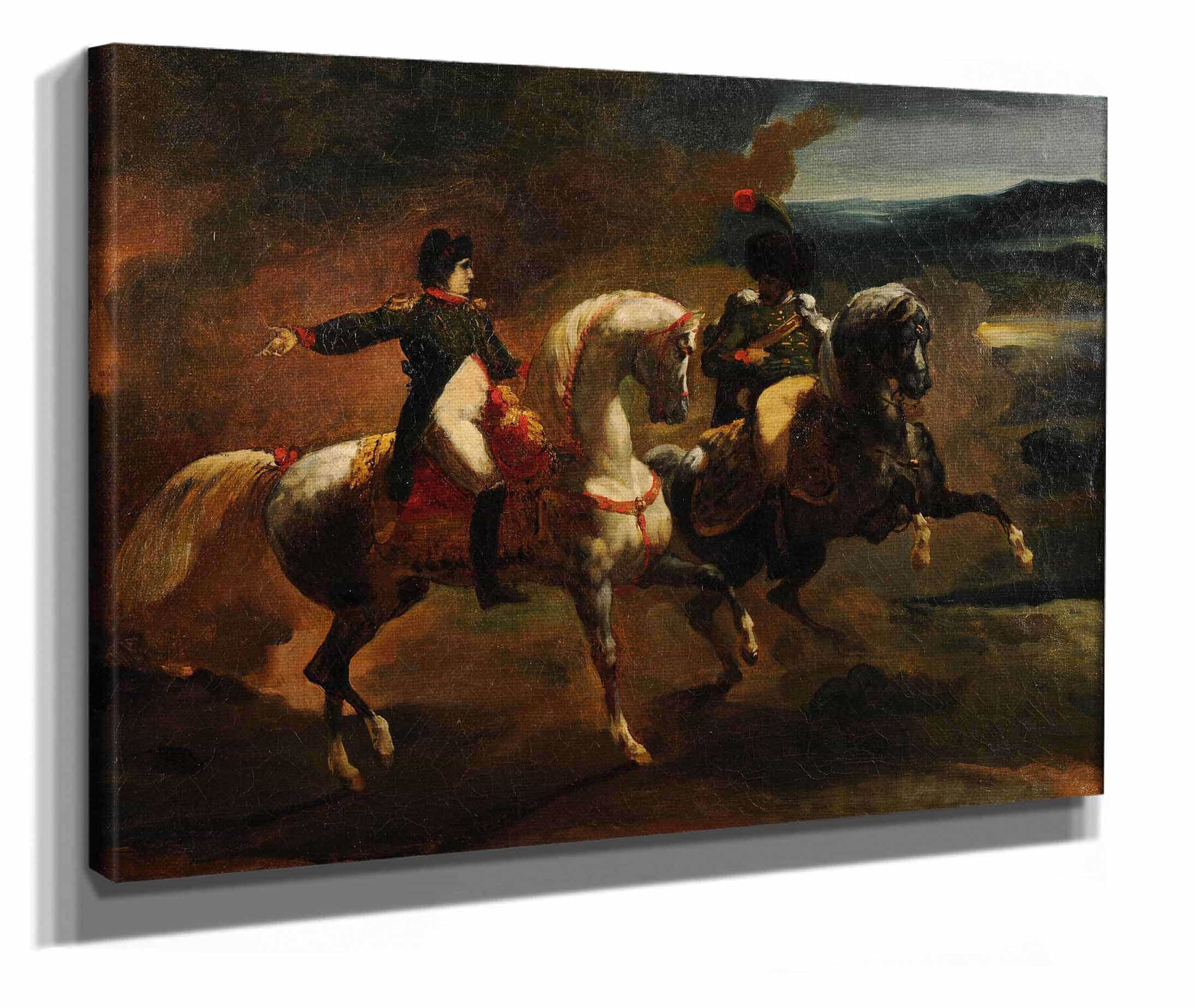 Napoleon Donnant Un Ordre A Un Officier Superieur Des Guides by Theodore Gericault