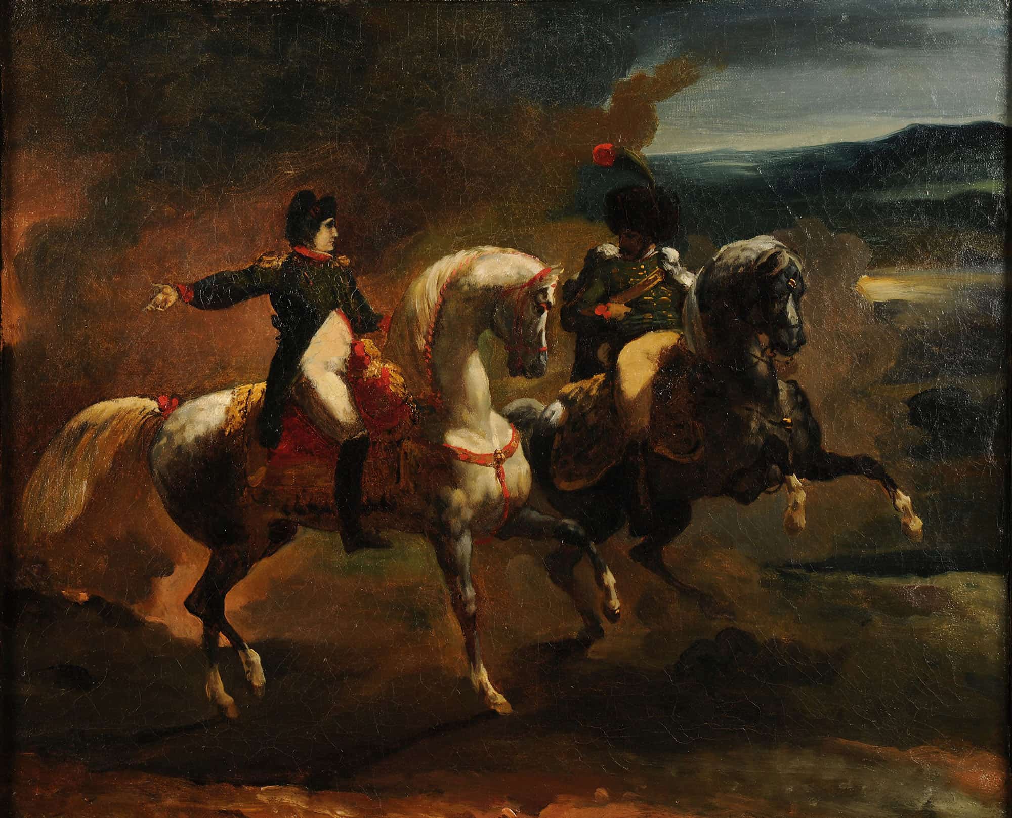 Napoleon Donnant Un Ordre A Un Officier Superieur Des Guides by Theodore Gericault