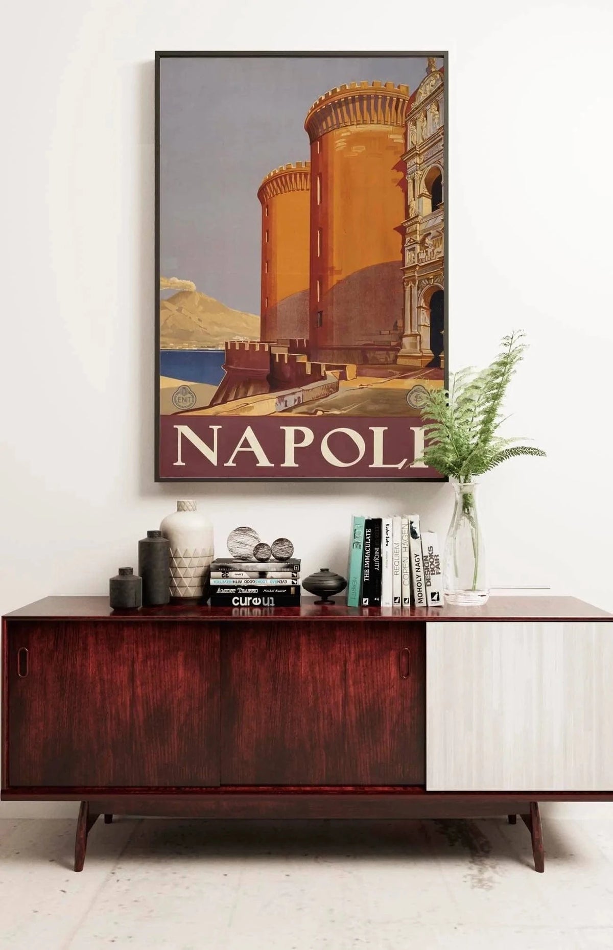 Napoli Italy, travel poster for ENIT