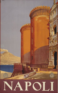 Napoli Italy, travel poster for ENIT