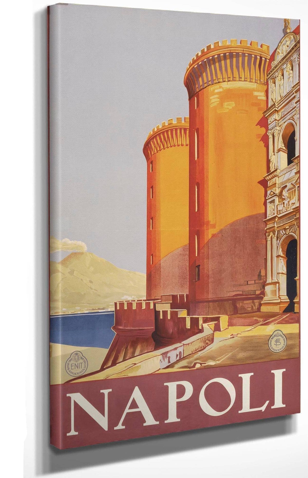 Napoli Italy, travel poster for ENIT