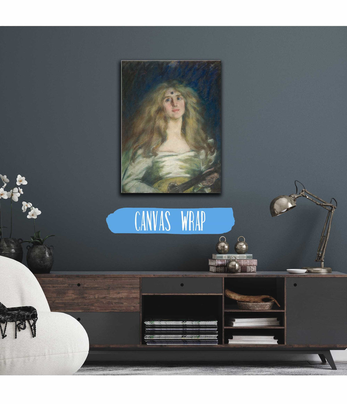 Natalie With Mandolin by Alice Pike Barney