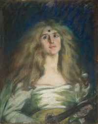 Natalie With Mandolin by Alice Pike Barney