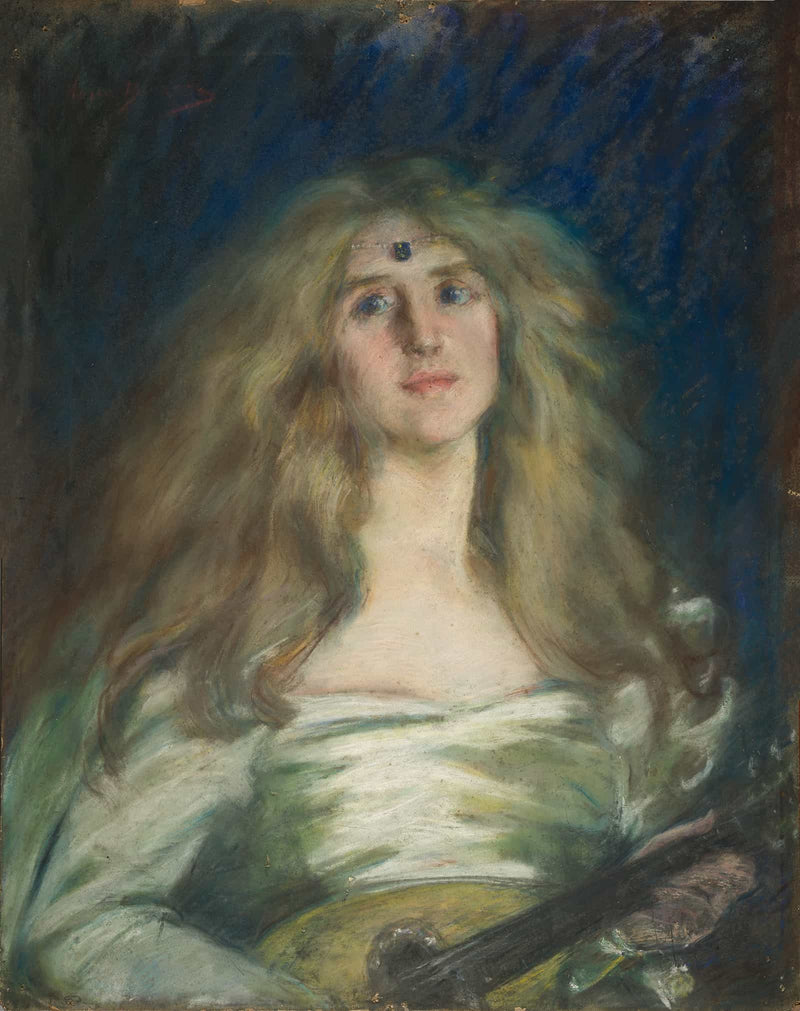 Natalie With Mandolin by Alice Pike Barney
