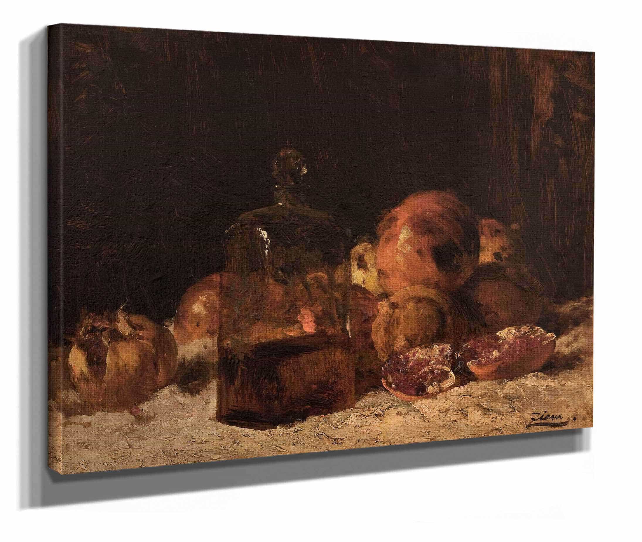 Nature Morte Au Flacon Et Aux Grenades by Felix Ziem