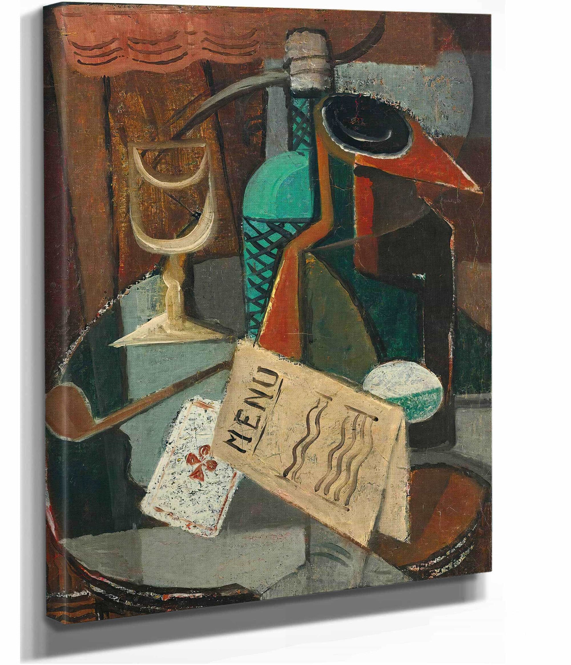 Nature Morte Au Menu Et Au Siphon by Louis Marcoussis