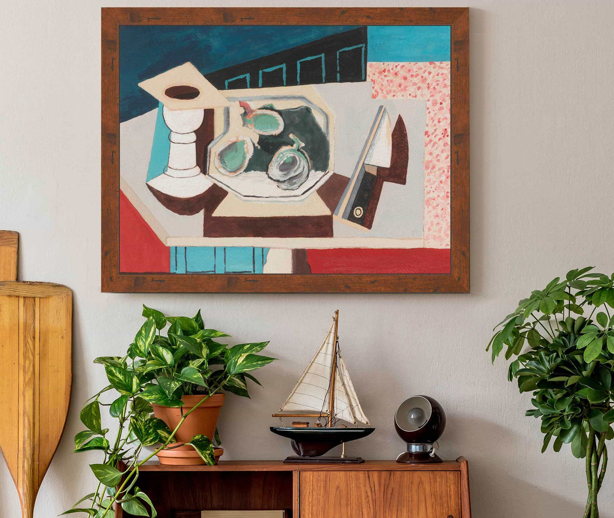 Nature Morte Aux Grenades Et Couteau Sur Un Gueridon by Louis Marcoussis