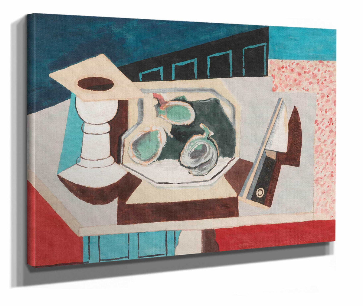Nature Morte Aux Grenades Et Couteau Sur Un Gueridon by Louis Marcoussis