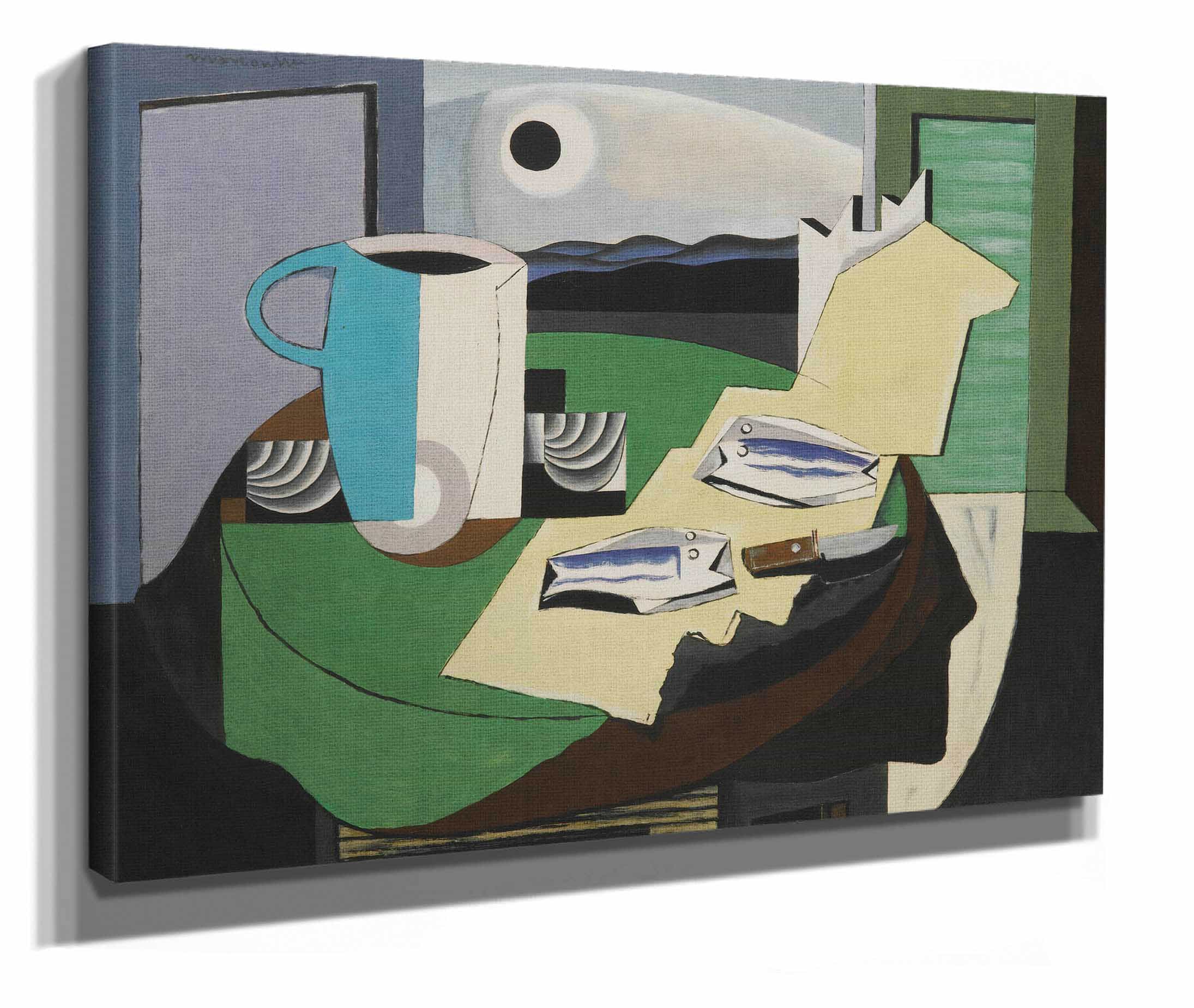 Nature Morte Aux Poissons Or Hyeres Ii by Louis Marcoussis