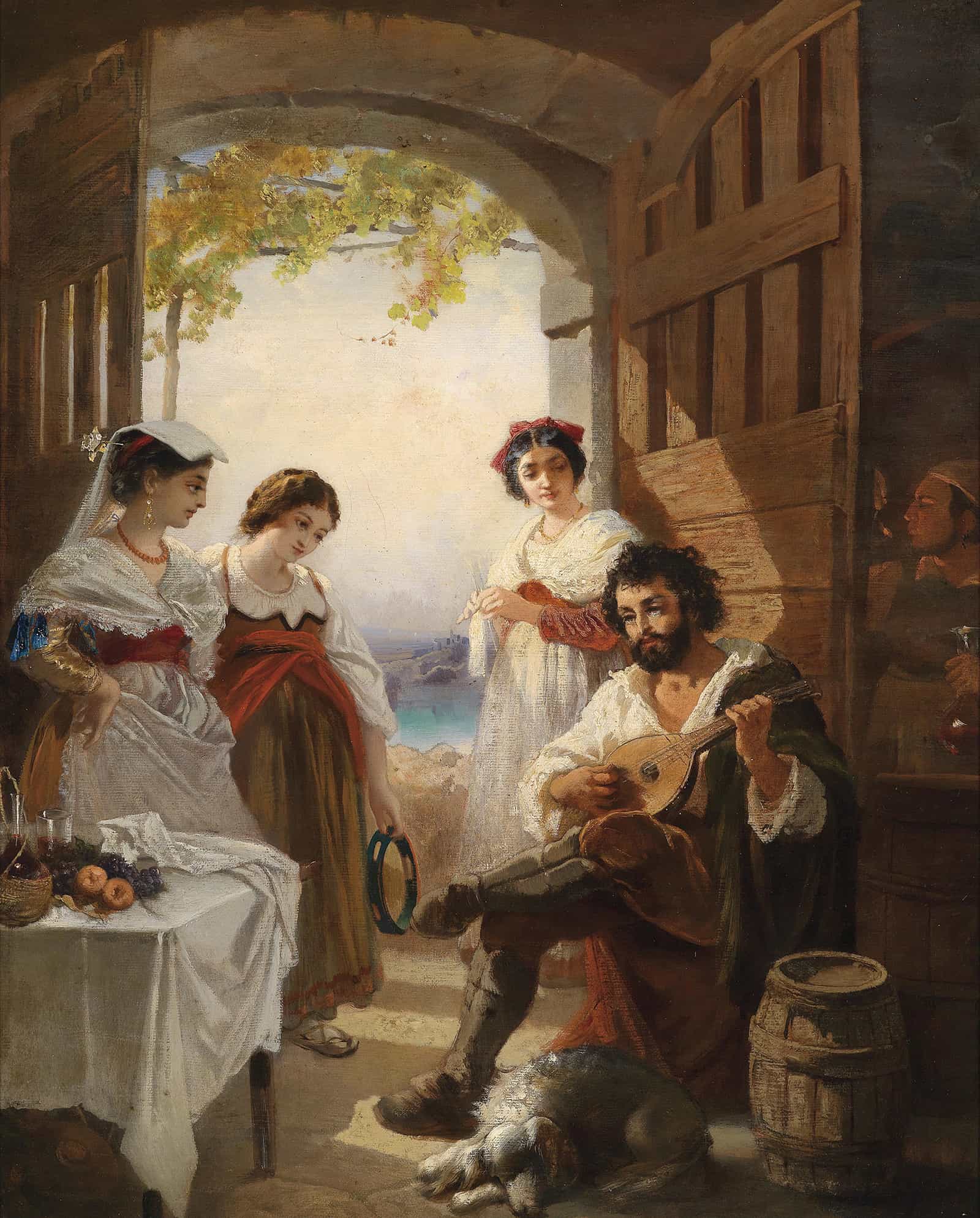 Neapolitanische Schenke by Anton Romako