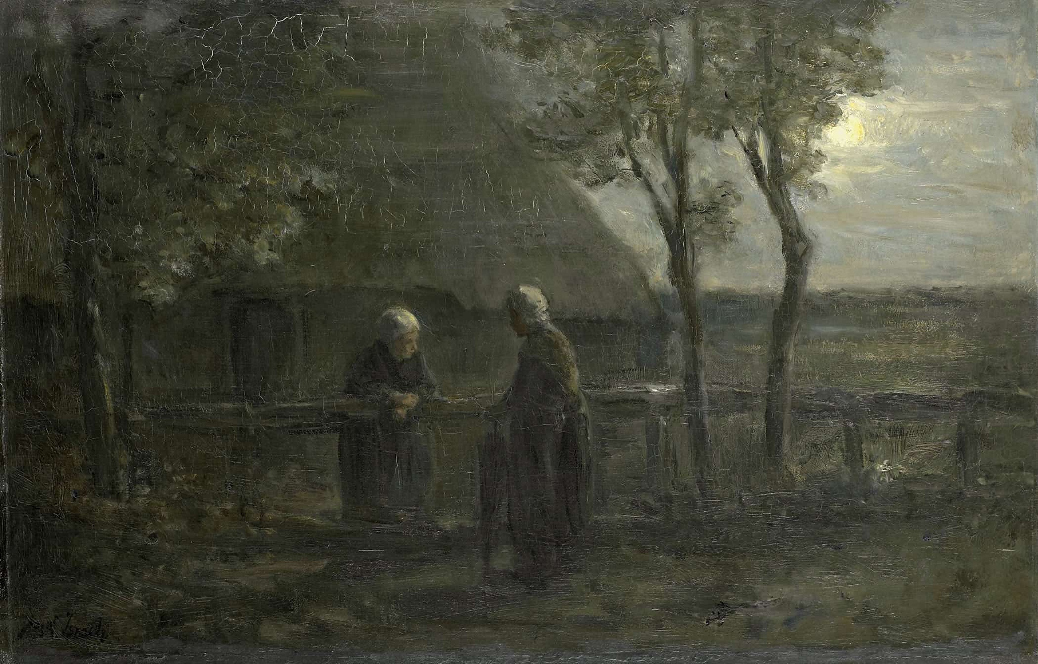 Neighborly Gossip by Jozef Israels